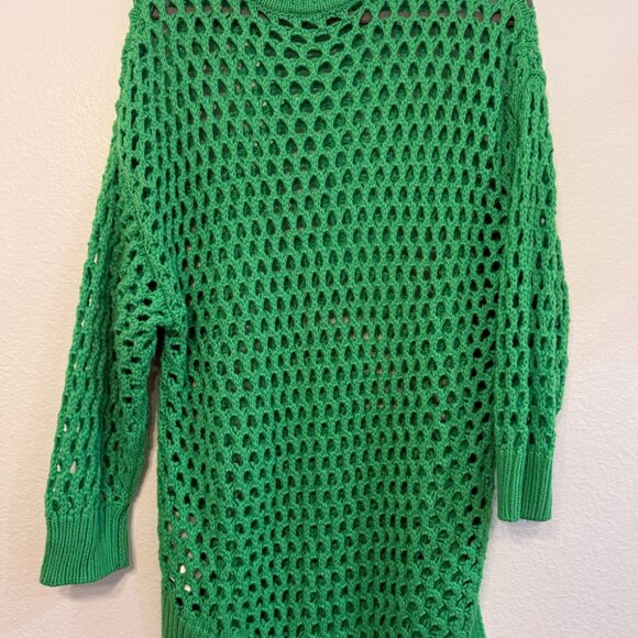 Asymmetric hole-knit jumper Sweater - Picture 2 of 2